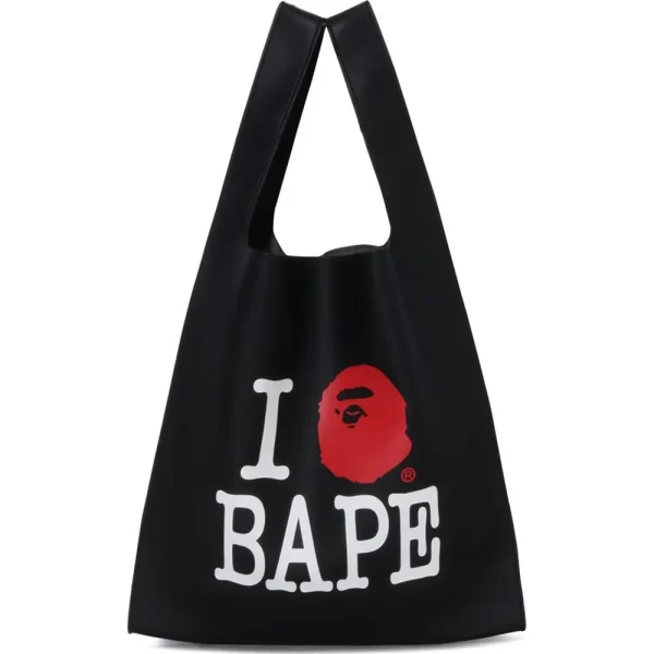 I LOVE BAPE PU LEATHER BAG LADIES