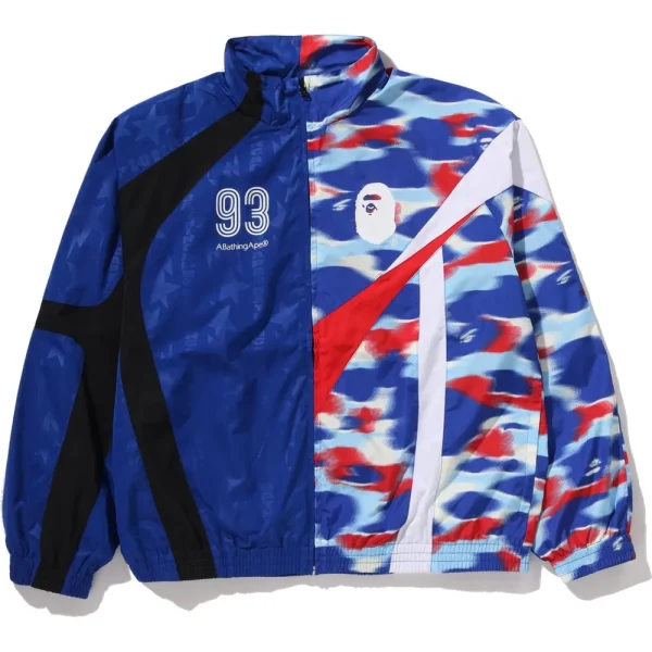 SPLIT STAND COLLAR TRACK JACKET MENS