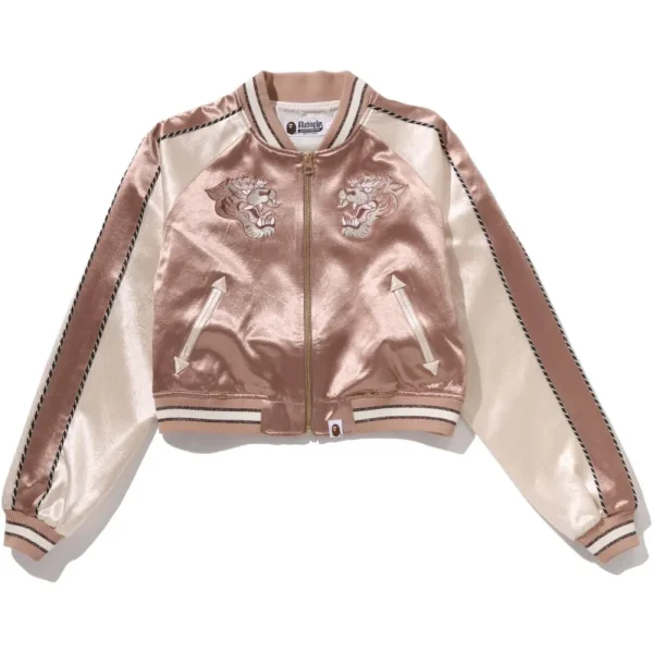 MULTILOGO CROPPED SOUVENIR JACKET LADIES