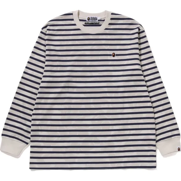 SOLID CAMO ONE POINT RELAXED FIT STRIPE LS TEE MENS