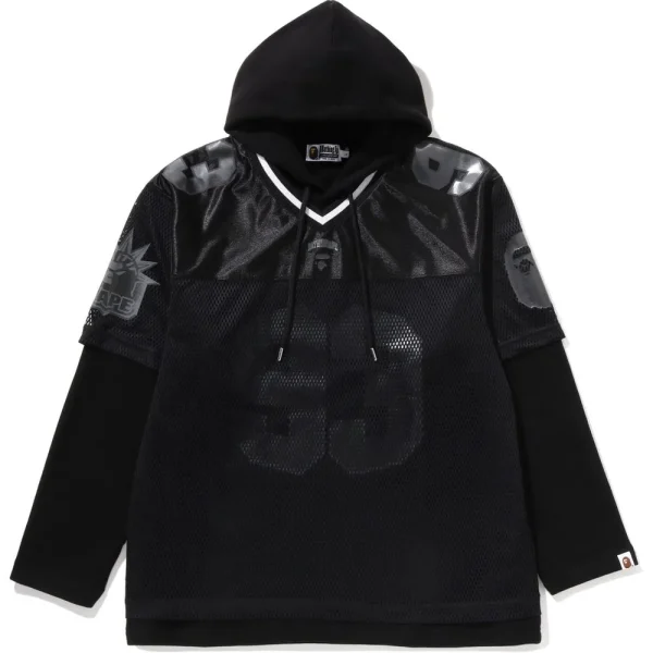 BAPE US BLACK FRIDAY MESH LAYERED RELAXED FIT PULLOVER HOODIE MENS