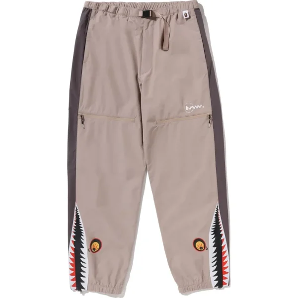 BAPE BY KAZUKI KURAISHI BELTED 3-LAYER SHARK PANTS MENS
