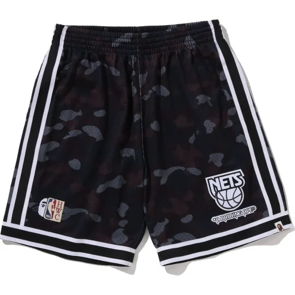 BAPE X M&N NBA – NEW JERSEY NETS SWINGMAN SHORTS MENS