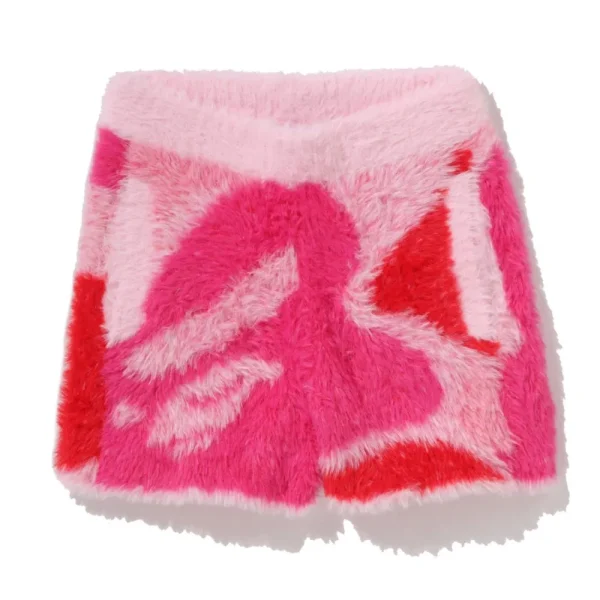ABC CAMO LONG FUR JACQUARD SHORTS LADIES