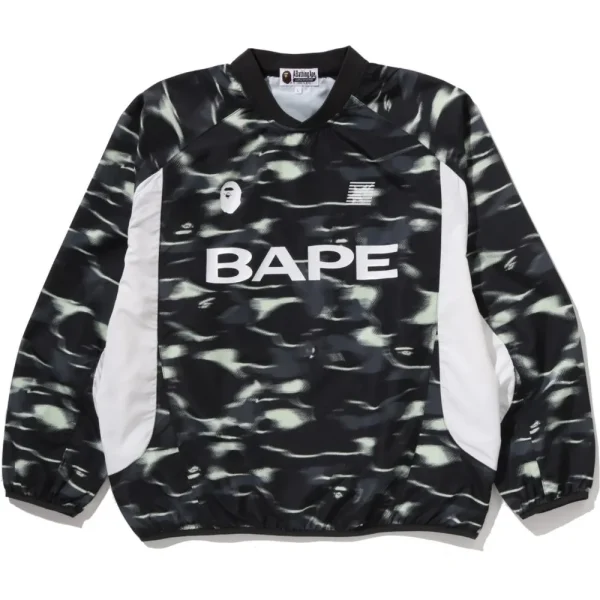 SCREEN CAMO FOOTBALL LOGO RELAXED FIT CREWNECK SWEATSHIRT MENS