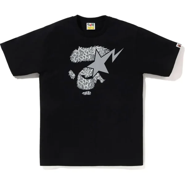 WILD LEOPARD PATTERN APE FACE STA TEE MENS