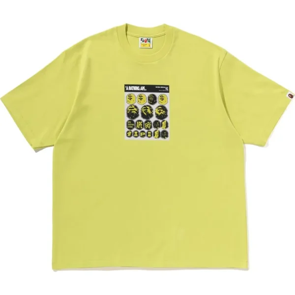 BAPE STICKER GRAPHIC RELAXED FIT TEE MENS