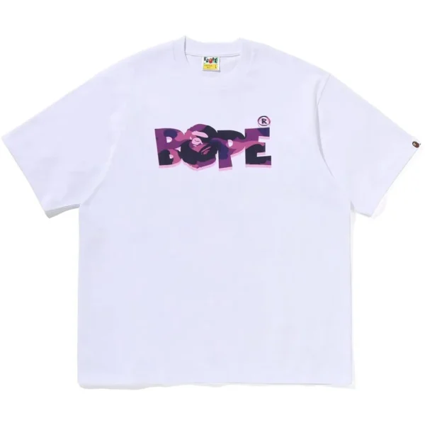COLOR CAMO BAPE LOGO RELAXED FIT TEE MENS