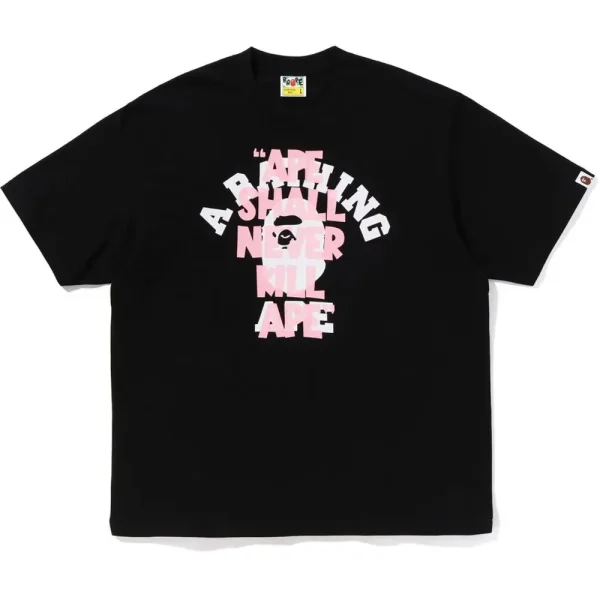 APE SHALL NEVER KILL APE COLLEGE RELAXED FIT TEE MENS