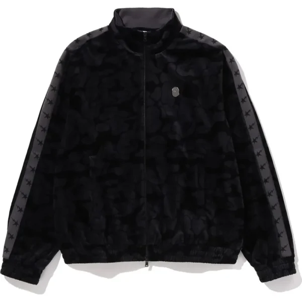 SOLID CAMO VELOUR METAL ONE POINT RELAXED FIT TRACK JACKET MENS