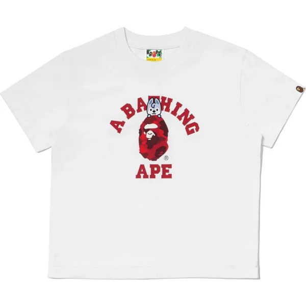 BAPE X STRAYKIDS WOLF CHAN COLLEGE TEE LADIES